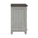 River Place 3 Drawer Nightstand with Charging Station in Riverstone White and Tobacco - Furniture 4 Less (Jacksonville, NC)