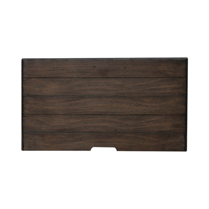 River Place 3 Drawer Nightstand with Charging Station in Riverstone White and Tobacco - Furniture 4 Less (Jacksonville, NC)