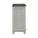 River Place Bedside Chest with Charging Station in Riverstone White and Tobacco - Furniture 4 Less (Jacksonville, NC)