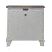 River Place Bedside Chest with Charging Station in Riverstone White and Tobacco - Furniture 4 Less (Jacksonville, NC)