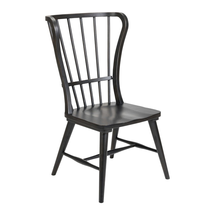 River Place Windsor Back Side Chair - Black (RTA) - Furniture 4 Less (Jacksonville, NC)