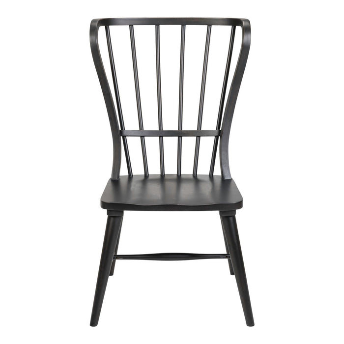 River Place Windsor Back Side Chair - Black (RTA) - Furniture 4 Less (Jacksonville, NC)
