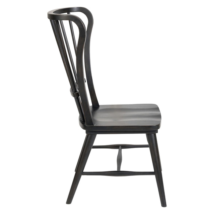 River Place Windsor Back Side Chair - Black (RTA) - Furniture 4 Less (Jacksonville, NC)