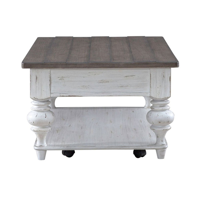 Liberty Furniture River Place Cocktail Table in Riverstone White & Tobacco - Furniture 4 Less (Jacksonville, NC)