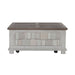 Liberty Furniture River Place Lift Top Storage Cocktail Table in Riverstone White & Tobacco - Furniture 4 Less (Jacksonville, NC)