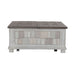 Liberty Furniture River Place Lift Top Storage Cocktail Table in Riverstone White & Tobacco - Furniture 4 Less (Jacksonville, NC)