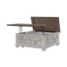 Liberty Furniture River Place Lift Top Storage Cocktail Table in Riverstone White & Tobacco - Furniture 4 Less (Jacksonville, NC)