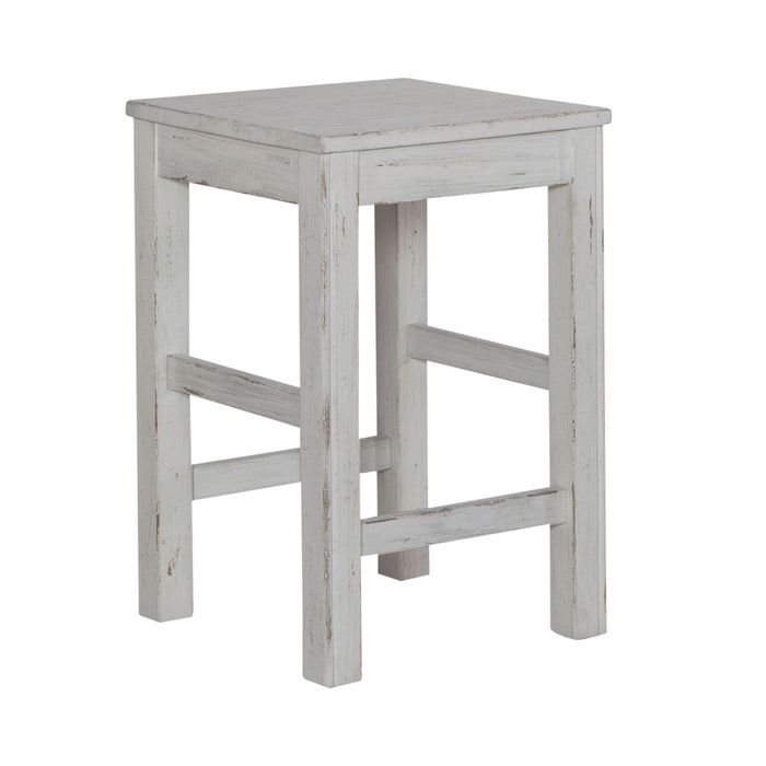River Place Console Stool in Riverstone White & Tobacco - Furniture 4 Less (Jacksonville, NC)