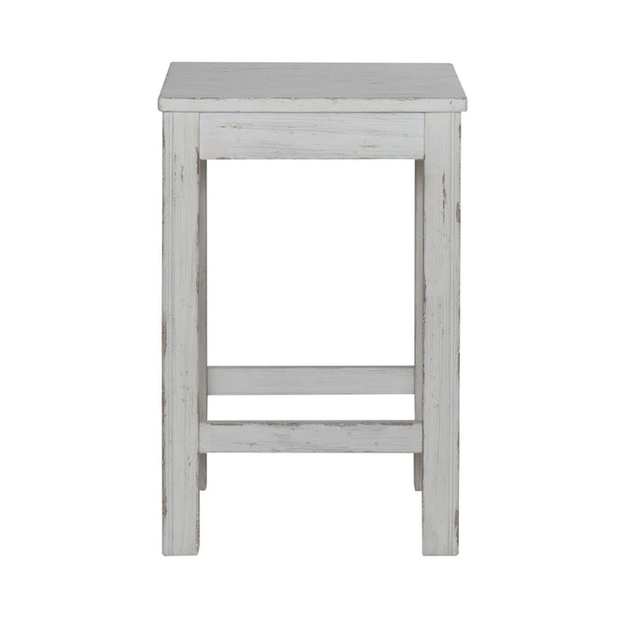 River Place Console Stool in Riverstone White & Tobacco - Furniture 4 Less (Jacksonville, NC)