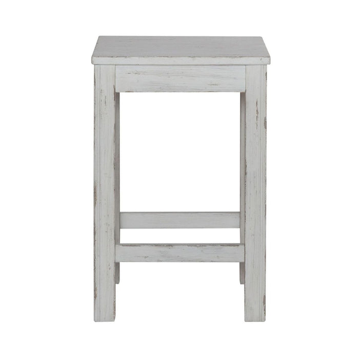 Liberty Furniture River Place Console Stool in Riverstone White & Tobacco - Furniture 4 Less (Jacksonville, NC)