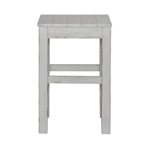 Liberty Furniture River Place Console Stool in Riverstone White & Tobacco - Furniture 4 Less (Jacksonville, NC)