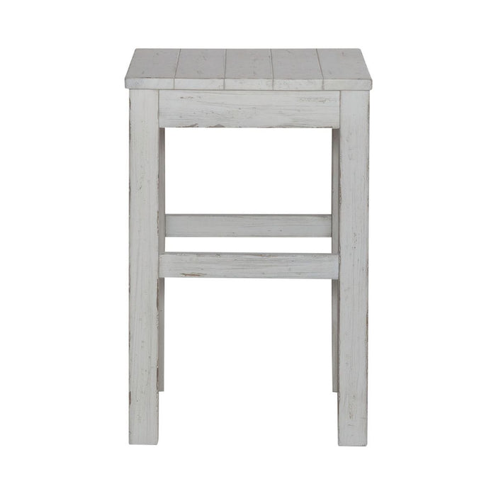 Liberty Furniture River Place Console Stool in Riverstone White & Tobacco - Furniture 4 Less (Jacksonville, NC)