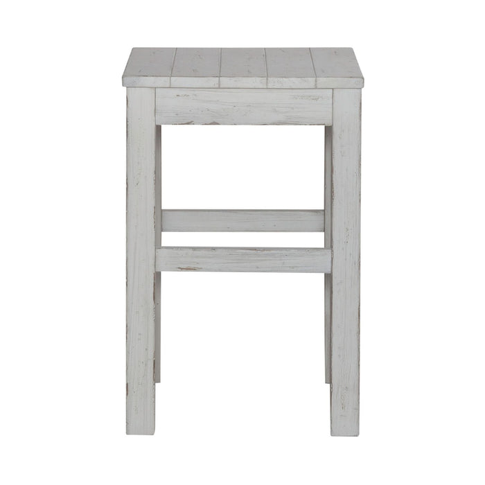 River Place Console Stool in Riverstone White & Tobacco - Furniture 4 Less (Jacksonville, NC)