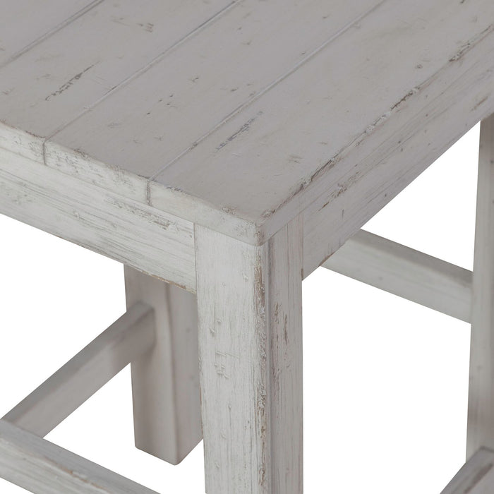 River Place Console Stool in Riverstone White & Tobacco - Furniture 4 Less (Jacksonville, NC)