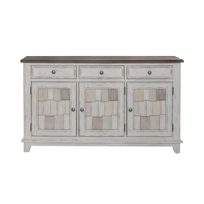 River Place Accent Server in Riverstone White & Tobacco - Furniture 4 Less (Jacksonville, NC)