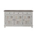 River Place Accent Server in Riverstone White & Tobacco - Furniture 4 Less (Jacksonville, NC)