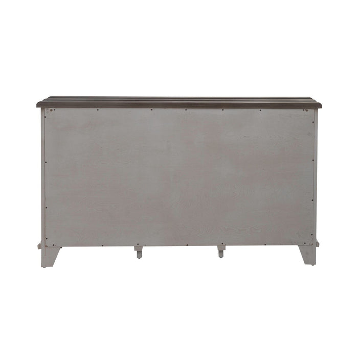River Place Accent Server in Riverstone White & Tobacco - Furniture 4 Less (Jacksonville, NC)