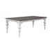 River Place Rectangular Leg Table in Riverstone White & Tobacco - Furniture 4 Less (Jacksonville, NC)