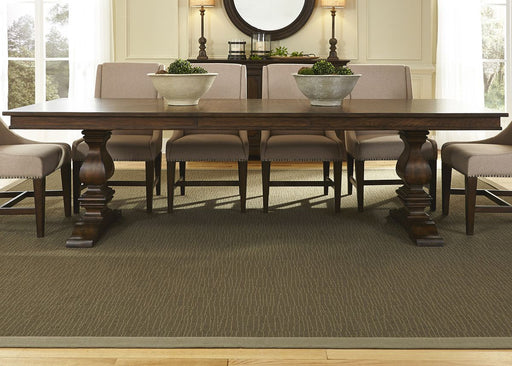 Liberty Furniture Armand Trestle Table in Antique Brownstone 242-4206 - Furniture 4 Less (Jacksonville, NC)