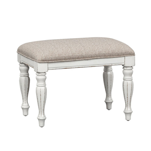 Magnolia Manor Accent Bench in Antique White - Furniture 4 Less (Jacksonville, NC)