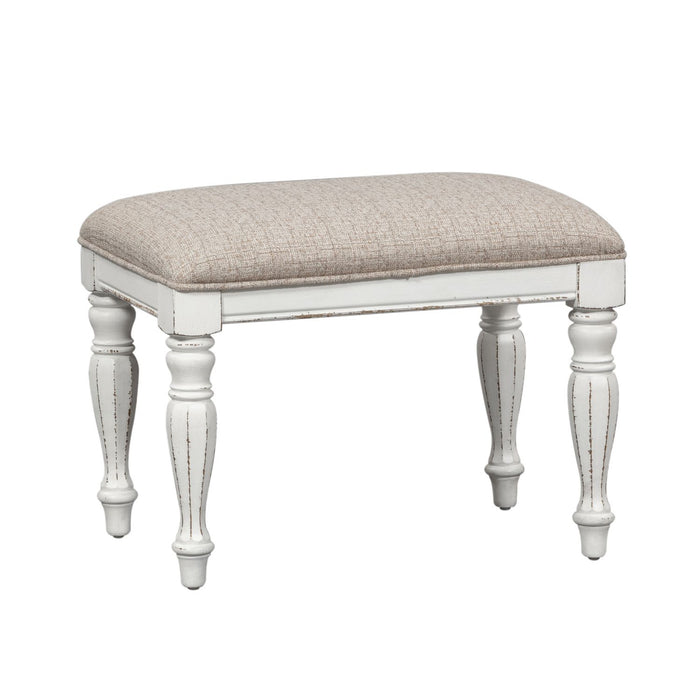 Magnolia Manor Accent Bench in Antique White - Furniture 4 Less (Jacksonville, NC)