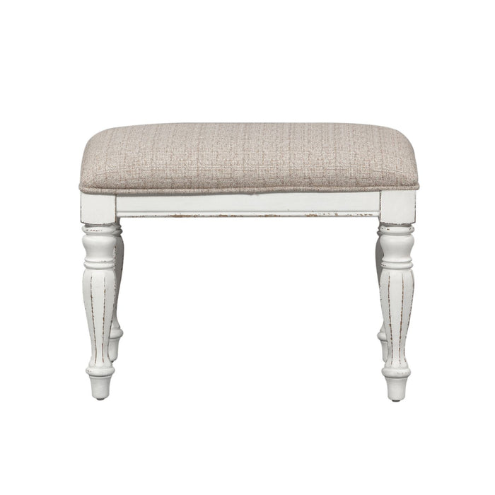 Magnolia Manor Accent Bench in Antique White - Furniture 4 Less (Jacksonville, NC)