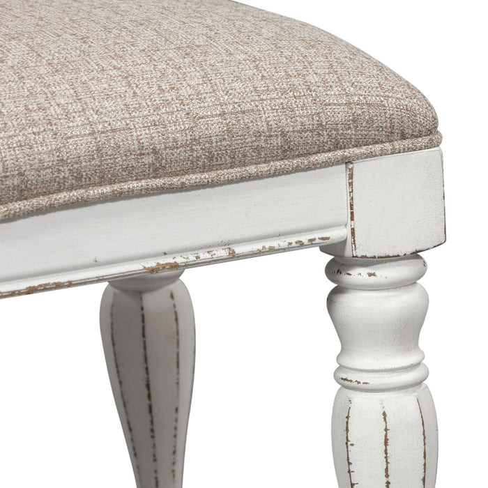 Magnolia Manor Accent Bench in Antique White - Furniture 4 Less (Jacksonville, NC)