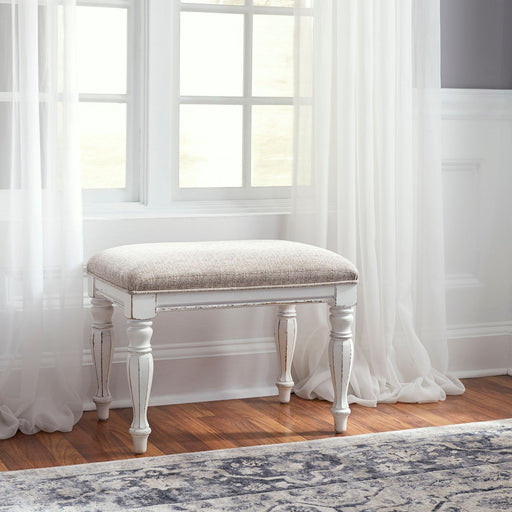 Magnolia Manor Accent Bench in Antique White image