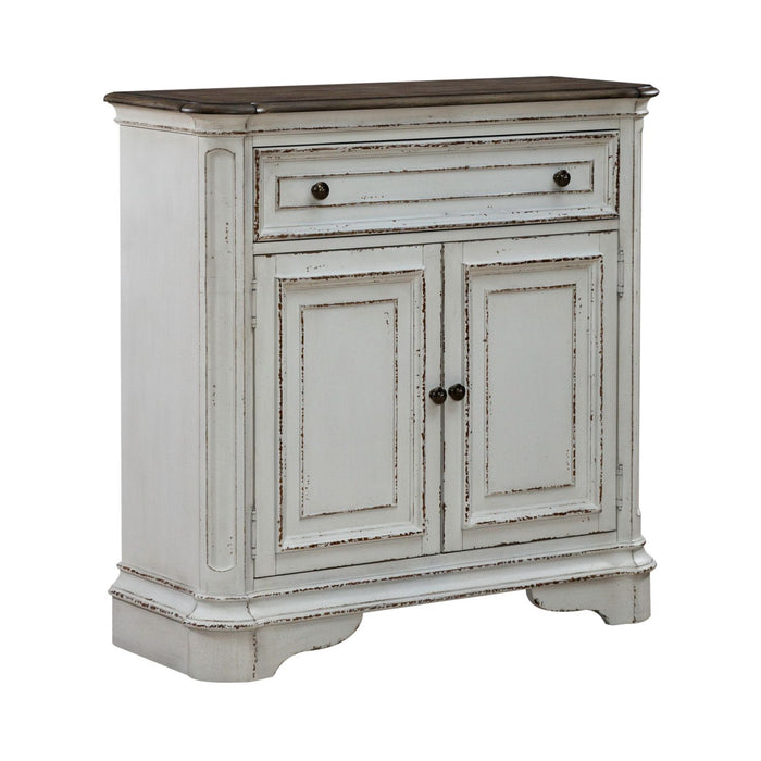 Magnolia Manor Accent Cabinet in Antique White & Weathered Bark EST SHIP TIME APPX 4 WEEKS - Furniture 4 Less (Jacksonville, NC)