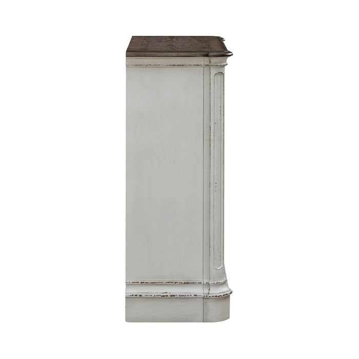 Magnolia Manor Accent Cabinet in Antique White & Weathered Bark EST SHIP TIME APPX 4 WEEKS - Furniture 4 Less (Jacksonville, NC)