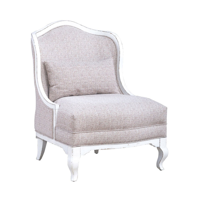 Magnolia Manor Upholstered Accent Chair in Antique White - Furniture 4 Less (Jacksonville, NC)