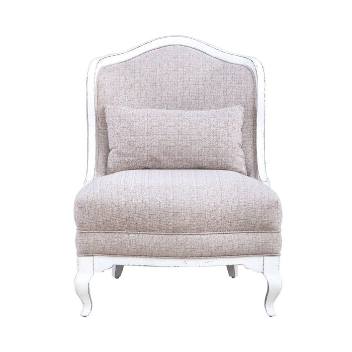 Liberty Furniture Magnolia Manor Upholstered Accent Chair in Antique White - Furniture 4 Less (Jacksonville, NC)