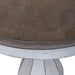 Magnolia Manor Round Accent Table in Antique White Base w/ Weathered Bark Tops - Furniture 4 Less (Jacksonville, NC)