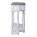 Magnolia Manor 56 Inch Hall Console Table in Antique White Base w/ Weathered Bark Tops - Furniture 4 Less (Jacksonville, NC)