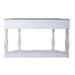 Magnolia Manor 56 Inch Hall Console Table in Antique White Base w/ Weathered Bark Tops - Furniture 4 Less (Jacksonville, NC)