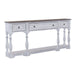 Magnolia Manor 72 Inch Hall Console Table in Antique White Base w/ Weathered Bark Tops - Furniture 4 Less (Jacksonville, NC)