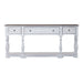 Magnolia Manor 72 Inch Hall Console Table in Antique White Base w/ Weathered Bark Tops - Furniture 4 Less (Jacksonville, NC)