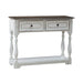 Magnolia Manor Hall Console in Antique White & Weathered Bark EST SHIP TIME APPX 4 WEEKS - Furniture 4 Less (Jacksonville, NC)