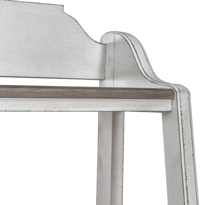 Magnolia Manor Leaning Pier Bookcase in Antique White & Weathered Bark - Furniture 4 Less (Jacksonville, NC)