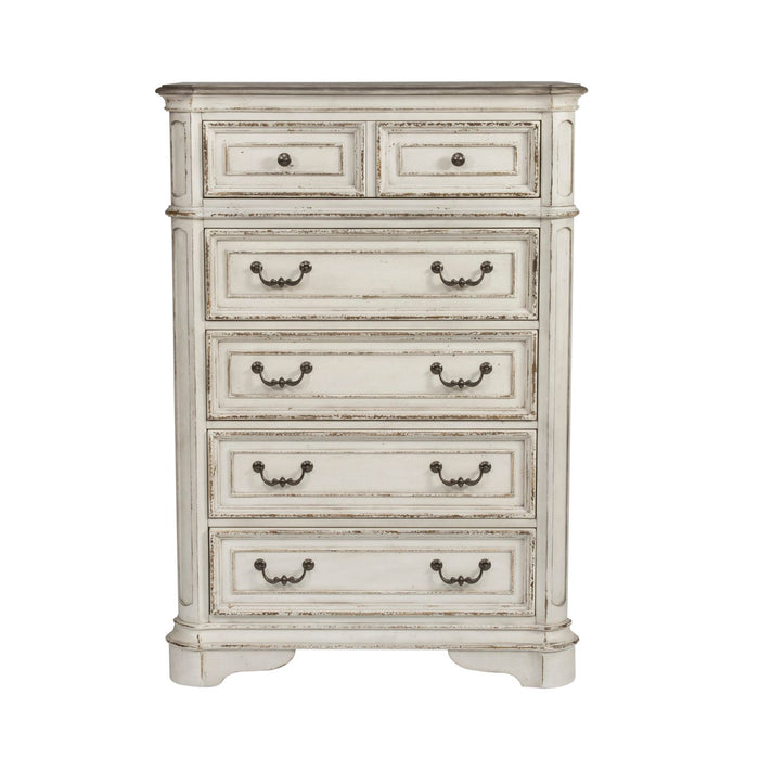 Magnolia Manor King California Upholstered Bed, Dresser & Mirror, Chest, Night Stand - Furniture 4 Less (Jacksonville, NC)