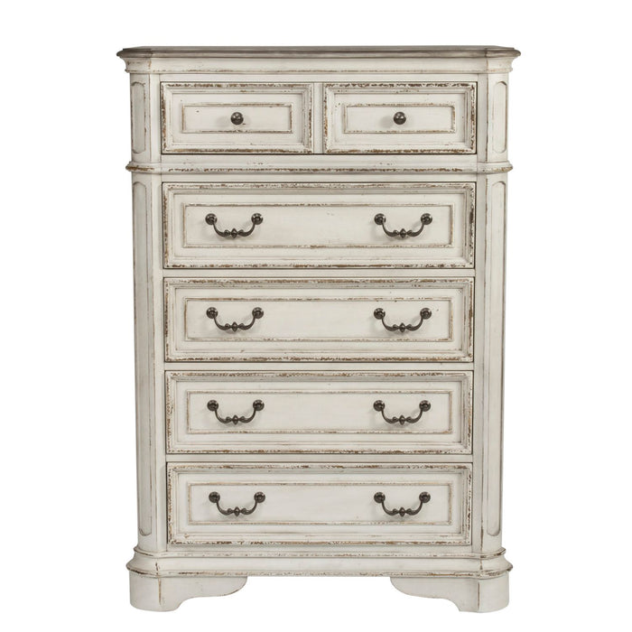 Magnolia Manor King California Panel Bed, Dresser & Mirror, Chest, Night Stand - Furniture 4 Less (Jacksonville, NC)