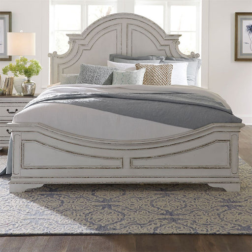 Liberty Magnolia Manor Queen Panel Bed in Antique White 244-BR-QPB - Furniture 4 Less (Jacksonville, NC)