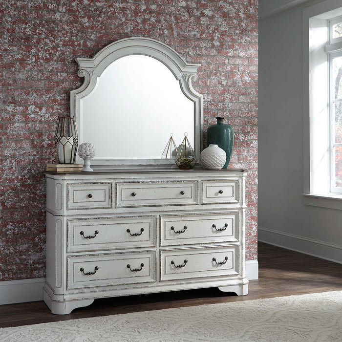 Magnolia Manor King Panel Bed, Dresser & Mirror, Chest, Night Stand - Furniture 4 Less (Jacksonville, NC)