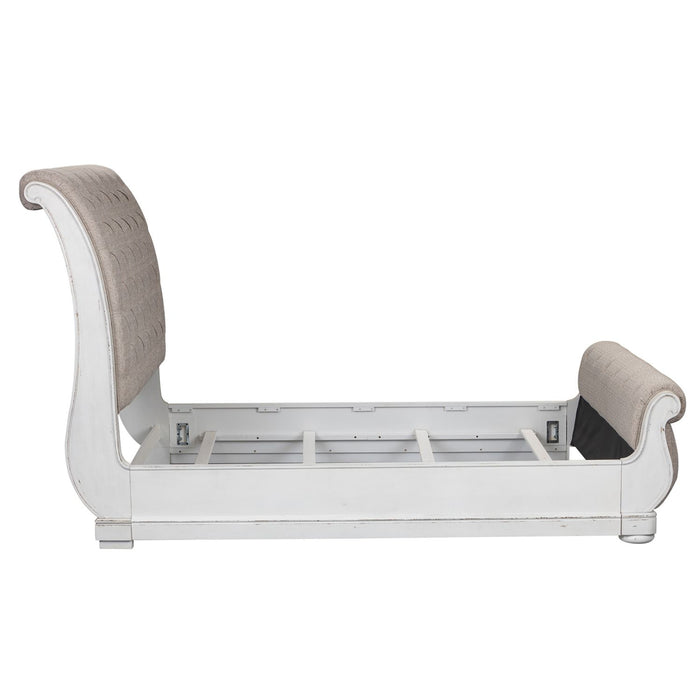 Magnolia Manor King Uph Sleigh Bed - Furniture 4 Less (Jacksonville, NC)