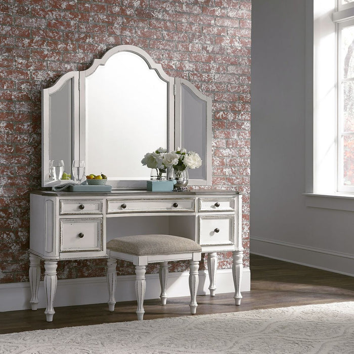 Liberty Magnolia Manor 3 Piece Vanity Set in Antique White 244-BR-VN - Furniture 4 Less (Jacksonville, NC)