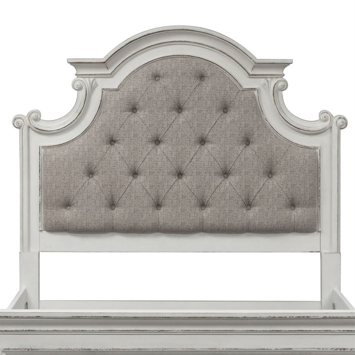 Liberty Magnolia Manor King Upholstered Panel Headboard in Antique White - Furniture 4 Less (Jacksonville, NC)