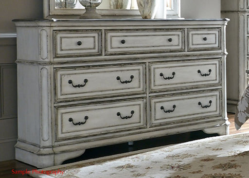 Liberty Magnolia Manor Seven Drawer Dresser in Antique White - Furniture 4 Less (Jacksonville, NC)