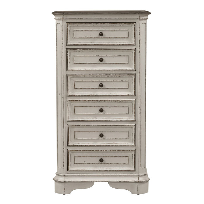 Magnolia Manor Lingerie Chest in Antique White - Furniture 4 Less (Jacksonville, NC)