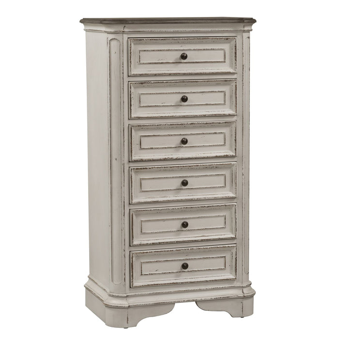 Magnolia Manor Lingerie Chest in Antique White - Furniture 4 Less (Jacksonville, NC)