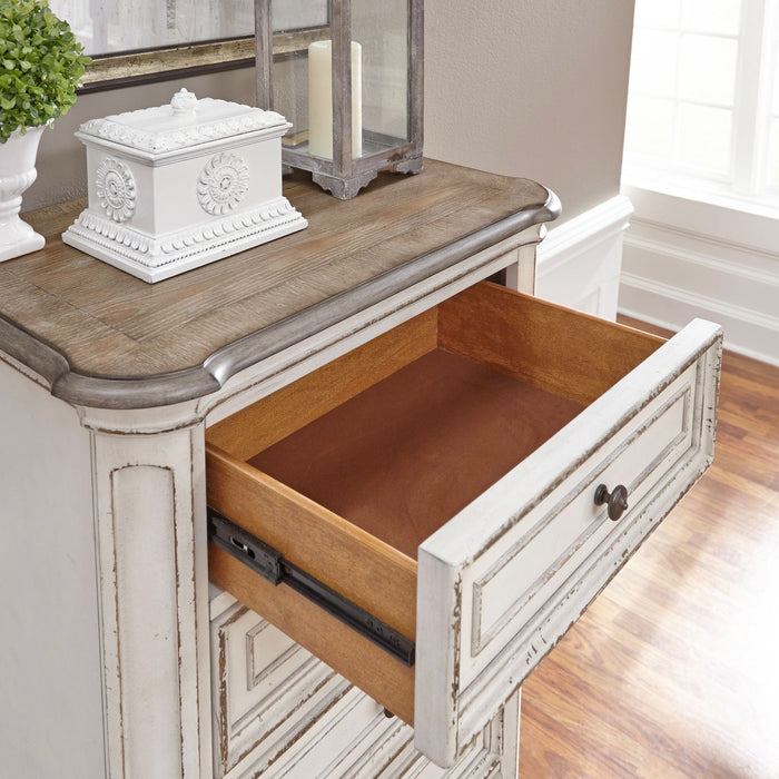 Magnolia Manor Lingerie Chest in Antique White - Furniture 4 Less (Jacksonville, NC)